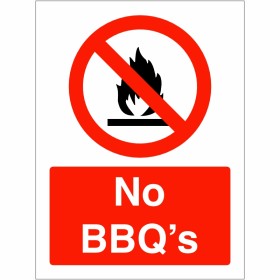 No BBQ's Sign