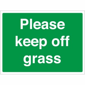Please Keep Off Grass Sign