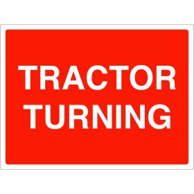 Tractor Turning Sign