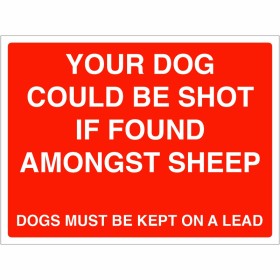 Your Dog Could Be Shot If Found Amongst Sheep Sign