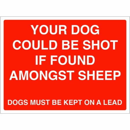 Your Dog Could Be Shot If Found Amongst Sheep Sign