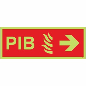 Glow in the Dark Premises Information Box (PIB) Arrow Right Sign Glow in the Dark Premises Information Box (PIB) Arrow Right Sign