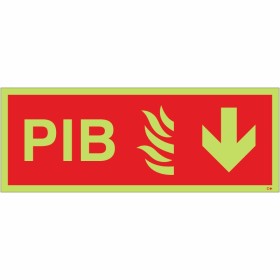 Glow in the Dark Premises Information Box (PIB) Arrow Down Sign Glow in the Dark Premises Information Box (PIB) Arrow Down Sign