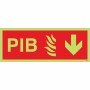 Glow in the Dark Premises Information Box (PIB) Arrow Down Sign