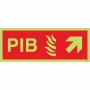 Glow in the Dark Premises Information Box (PIB) Arrow Up Right Sign