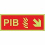 Glow in the Dark Premises Information Box (PIB) Arrow Down Right Sign