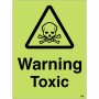 Glow in the Dark Warning Toxic Sign