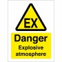 Danger Explosive Atmosphere Warning Sign - 150mm x 200mm | Rainbow ...