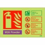 Powder M28 Fire Extinguisher ID Sign 150mm x 100mm Landscape