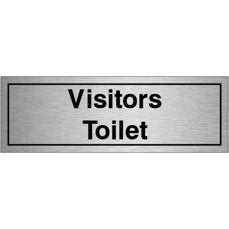 Visitors Toilet Door Sign - Aluminium