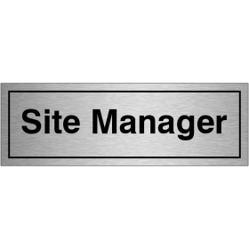 Site Manager Brushed Aluminium Door Sign Site Manager Brushed Aluminium Door Sign