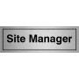Site Manager Brushed Aluminium Door Sign