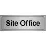 Site Office Brushed Aluminium Door Sign