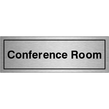 Conference Room Brushed Aluminium Door Sign