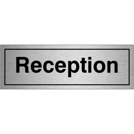 Reception Door Sign - Aluminium