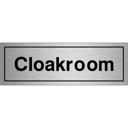 Cloakroom Sign - Aluminium