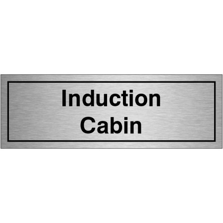 Induction Cabin Brushed Aluminium Door Sign