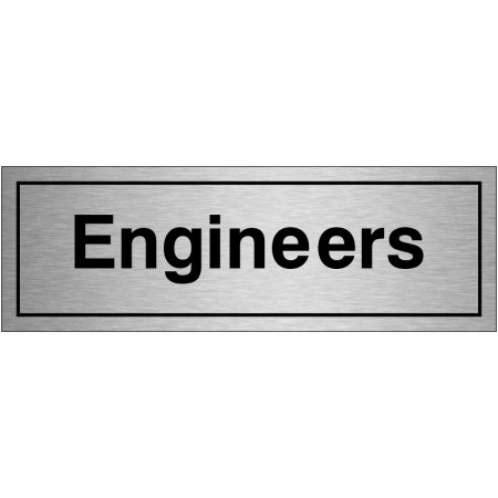 Engineers Brushed Aluminium Door Sign