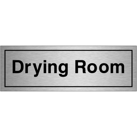 Drying Room Brushed Aluminium Door Sign