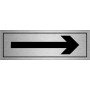 Right Arrow Brushed Aluminium Sign