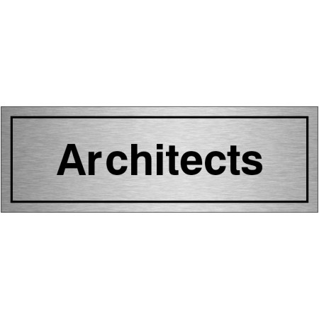 Architects Brushed Aluminium Door Sign