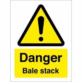 Danger Bale Stack Sign