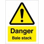Danger Bale Stack Sign