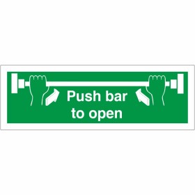 Push Bar To Open Sign