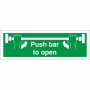 Push Bar To Open Sign