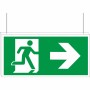 Double Sided Fire Exit Right Sign
