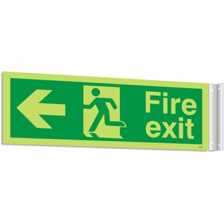 Fire Exit Left Corridor Sign