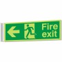 fire exit left corridor sign
