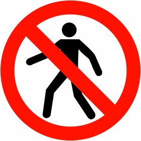 no pedestrians symbol