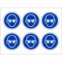 Pack of 24 Wear Eye Protection Stickers 100mm in Diameter