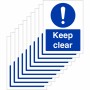 Pack of 10 Keep Clear Signs