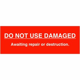 do not use damaged scaffolding sign