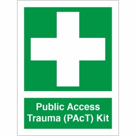 Public Access Trauma (PAcT) Kit Sign