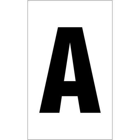 white letter A