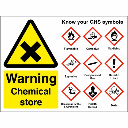 Caution Chemical Store Guidance Sign