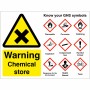 Caution Chemical Store Guidance Sign