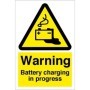 Warning Battery Charging In Progress Sign