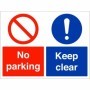 No Parking Keep Clear Sign