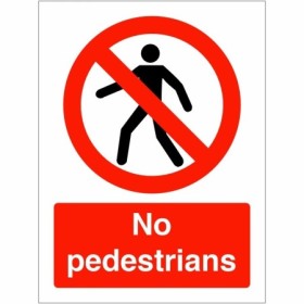 No Pedestrians Sign