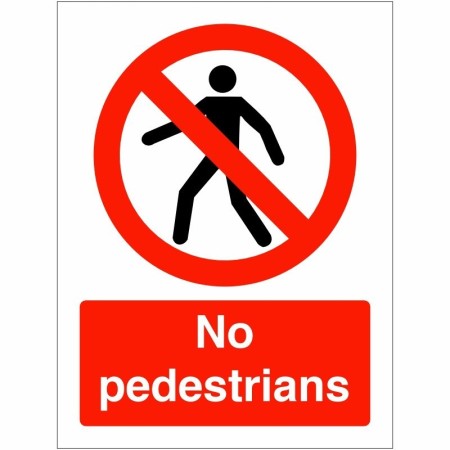 No Pedestrians Sign