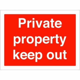 Private Property Keep Out Sign