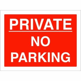Private No Parking Sign