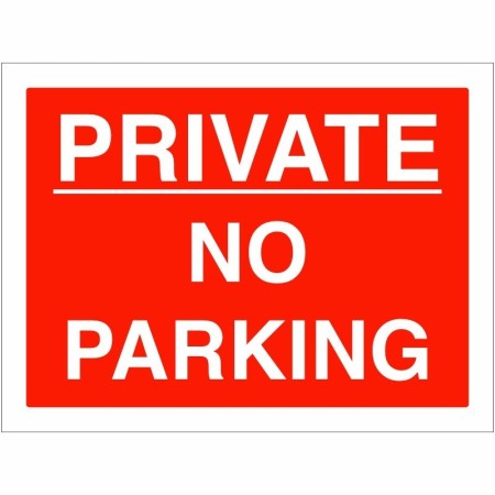 Private No Parking Sign