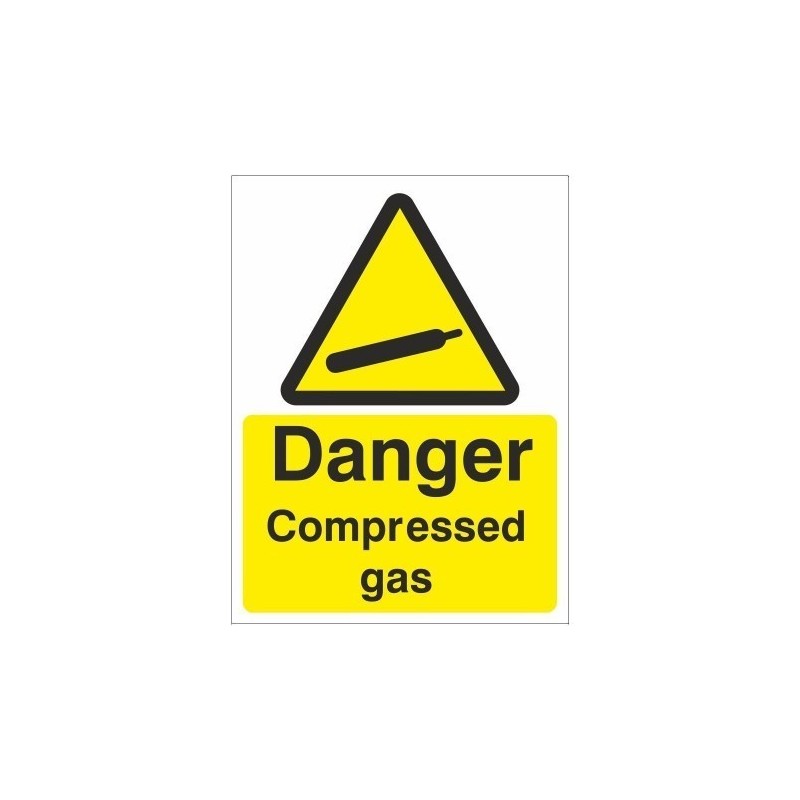 Danger Compressed Gas Warning Sign | Safety Signs UK