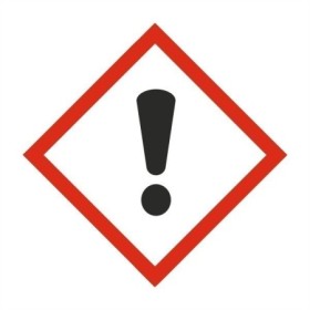 General hazard warning sign with exclamation mark symbol in red diamond