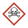 Toxic poison hazard skull and crossbones safety sign